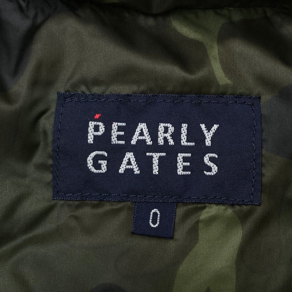 サイズ：0 PEARLY GATES パーリーゲイツ ダウンベスト カモフラ柄