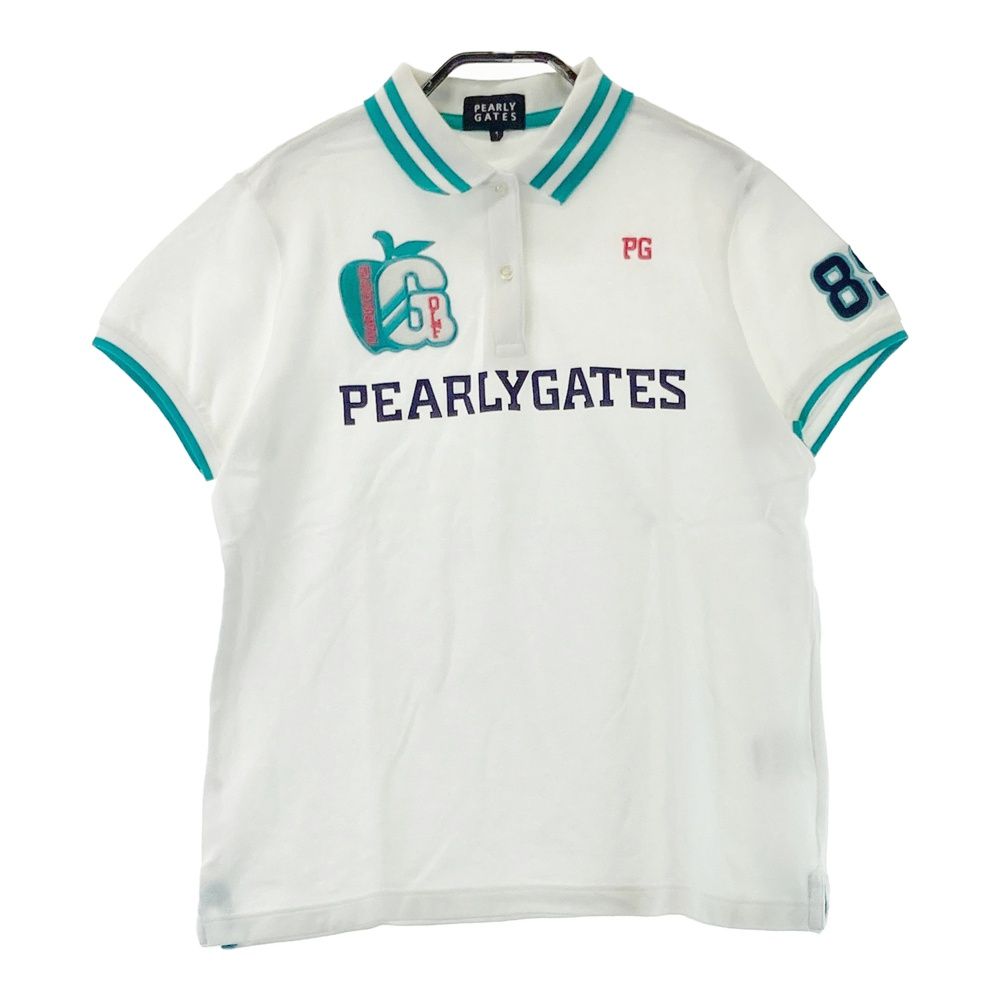 サイズ：1 PEARLY GATES パーリーゲイツ 半袖ポロシャツ ホワイト系