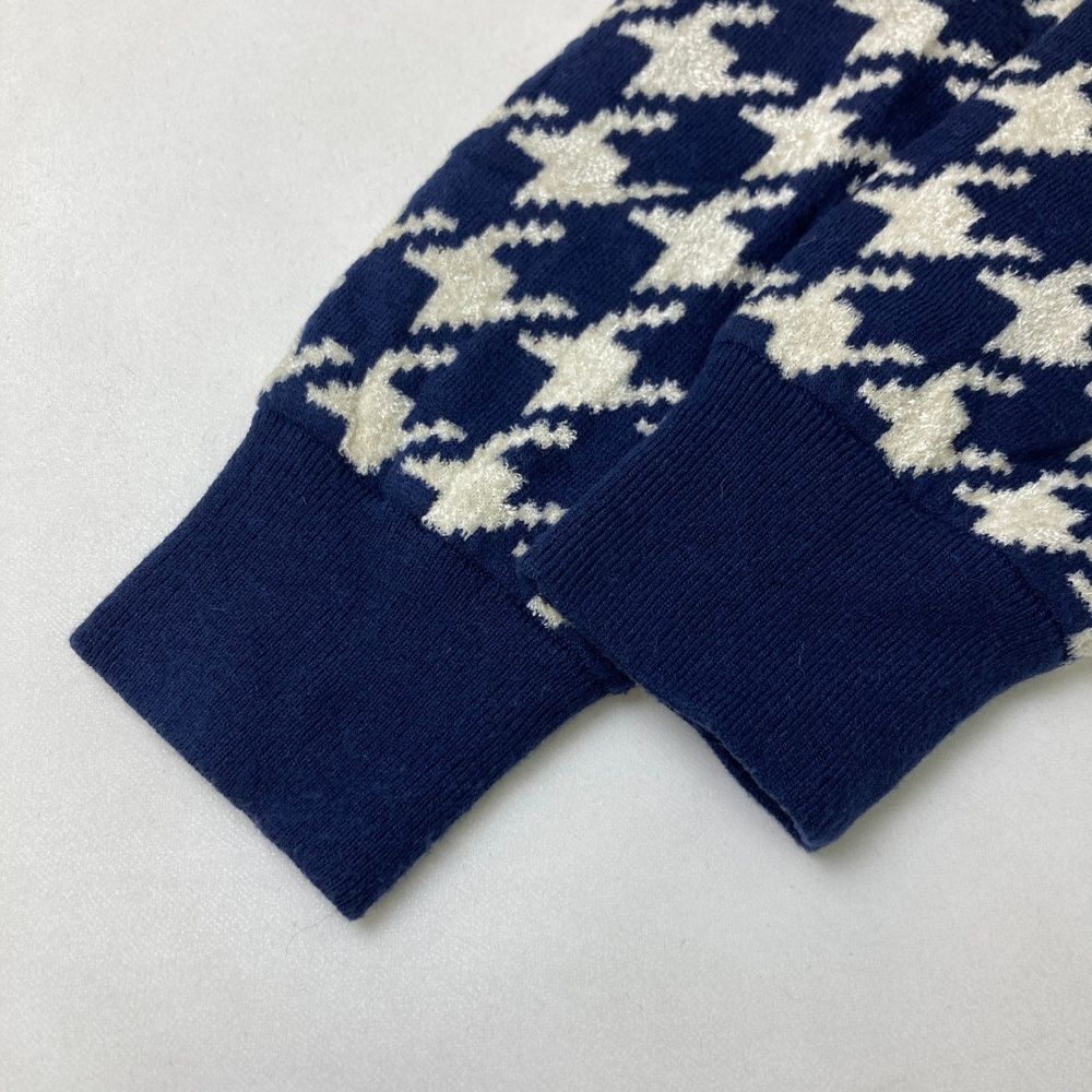 サイズ：XL BEAMS GOLF ビームスゴルフ 裏地付 ニットセーター 千鳥 総