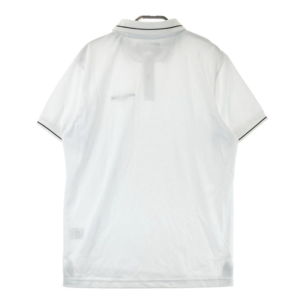 サイズ：L AQUASCUTUM アクアスキュータム  半袖ポロシャツ  ホワイト系 [240101575650] ゴルフウェア メンズ ストスト サイズ：L AQUASCUTUM アクアスキュータム 半袖ポロシャツ ホワイト系