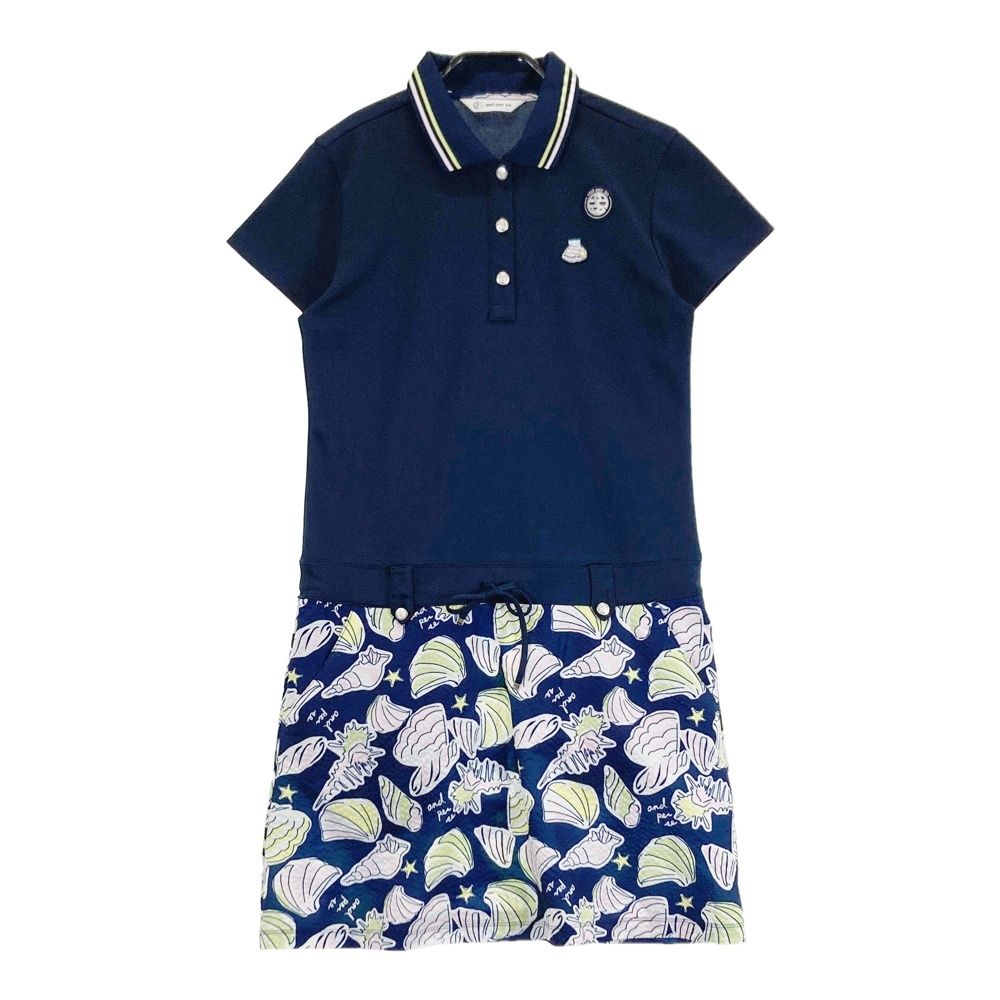 サイズ L AND PER SE アンパスィ ワンピース ネイビー系 ゴルフウェア レディース ストスト