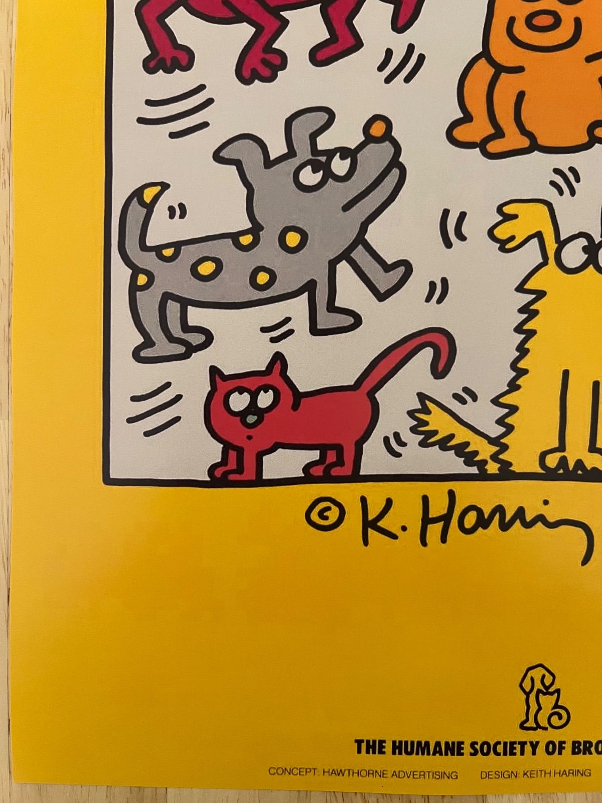 キース・ヘリング CATS & DOGS ポスター - メルカリ