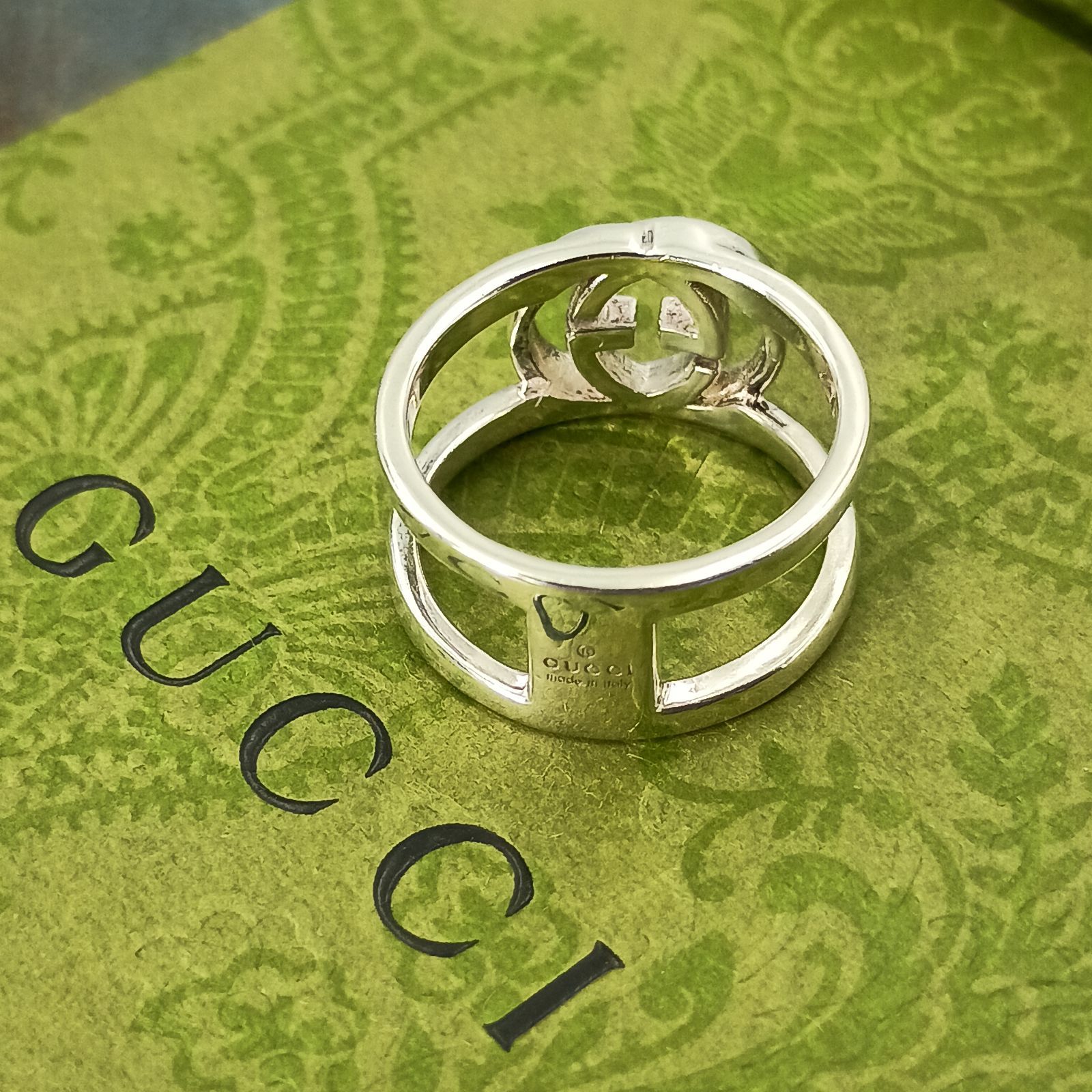 美品‼️GUCCI 指輪　インターロッキングリング　11号 GUCCI グッチ 11号 インターロッキング リング 指輪 レディース