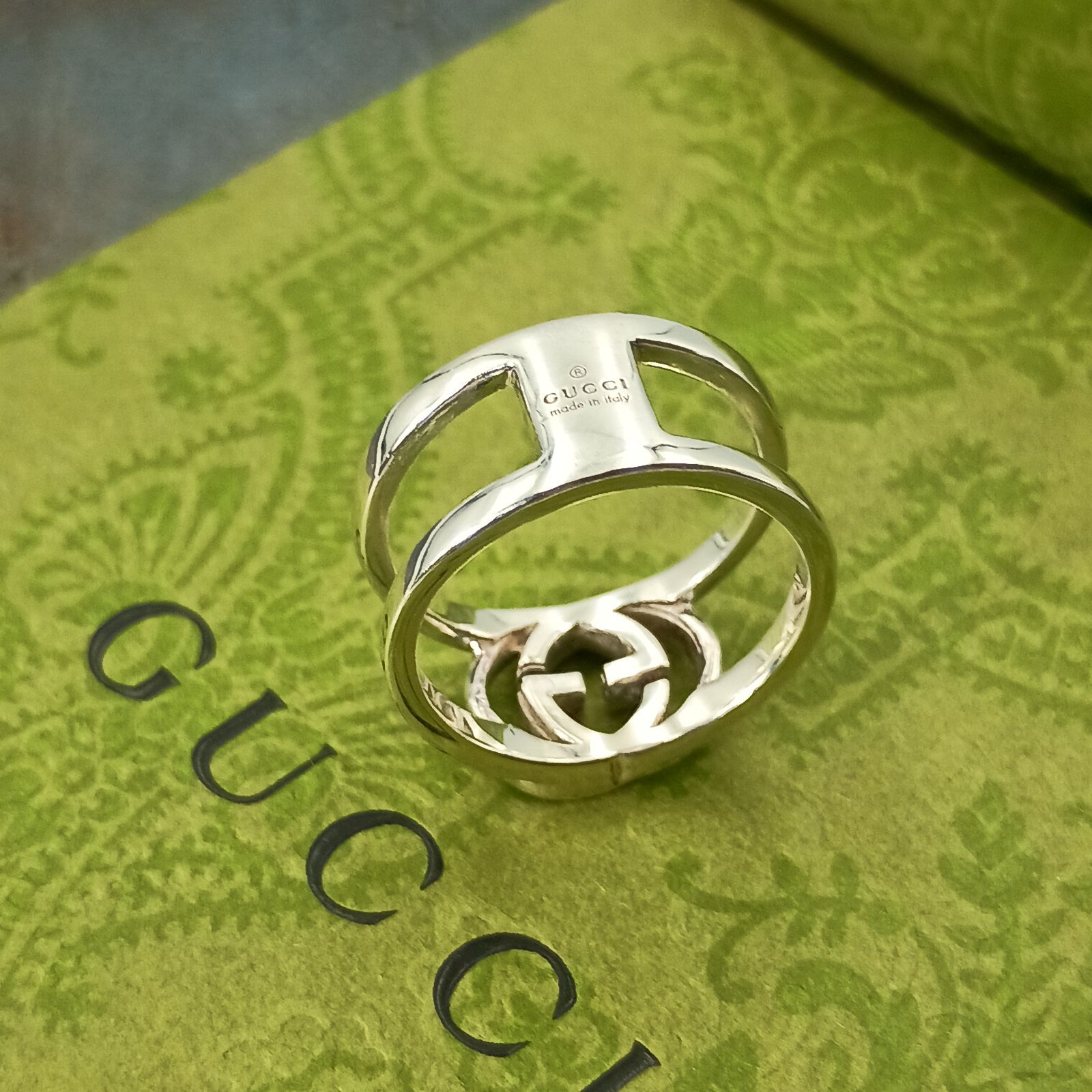 GUCCI グッチ 11号 インターロッキング リング 指輪 レディース