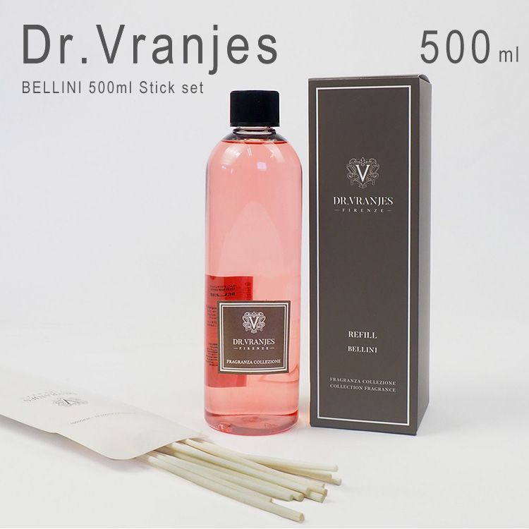 ドットール ヴラニエス ドットールヴラニエス ディフューザー 詰め替え おしゃれ リフィール リフィル フレグランス ベリーニ リードディフューザー Dr.Vranjes REFILL BELLINI 500 ml mlスティック付