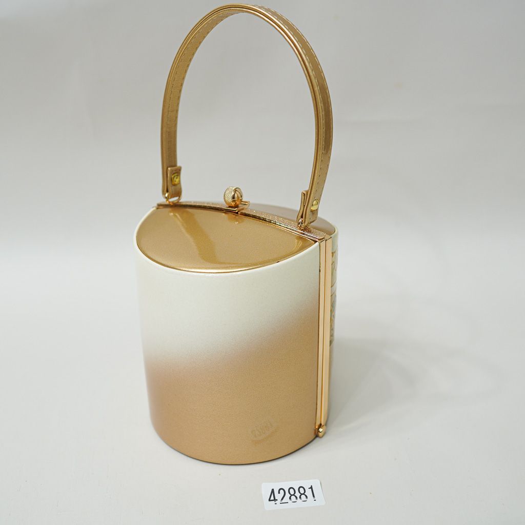 草履バッグセット 合皮 螺鈿調 ゴールド 24cm フリーサイズ 適合足