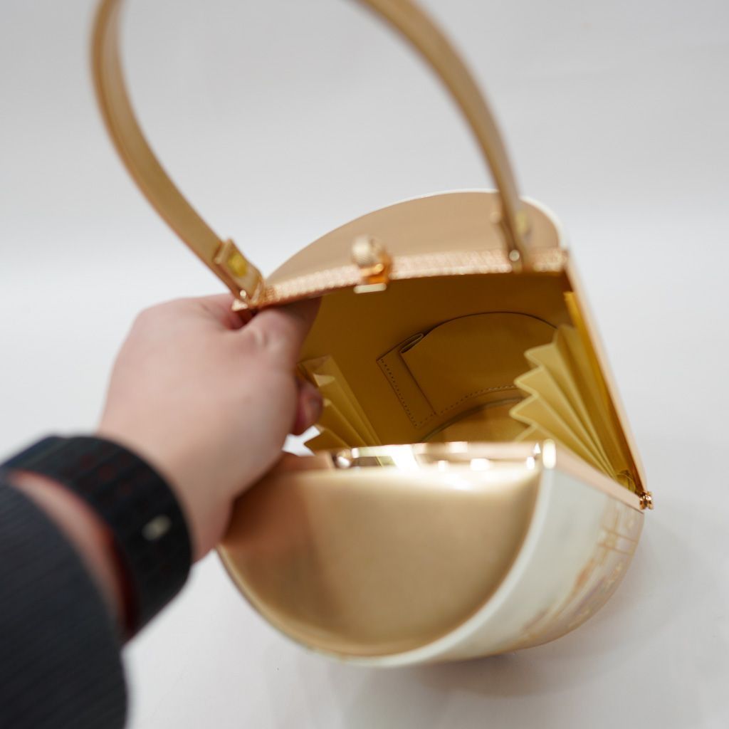 草履バッグセット 合皮 螺鈿調 ゴールド 24cm フリーサイズ 適合足