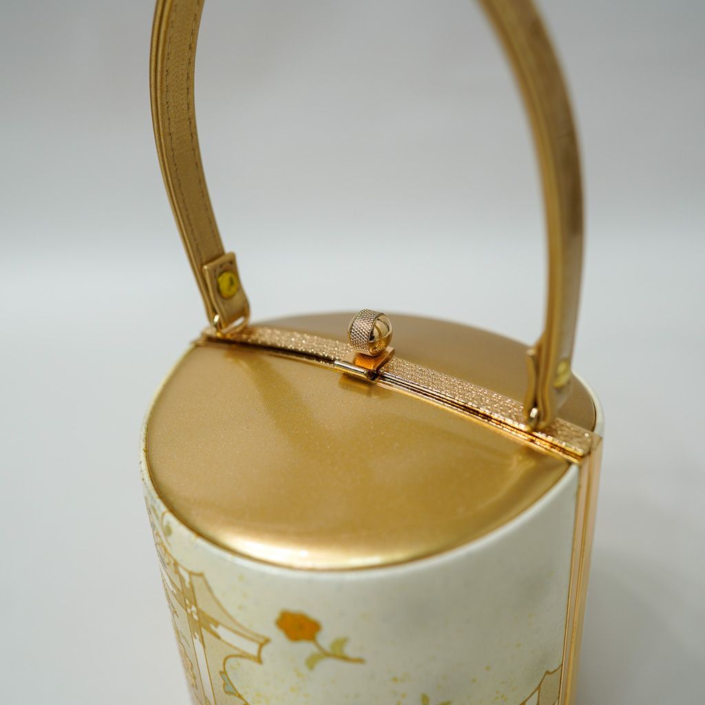 草履バッグセット 合皮 螺鈿調 ゴールド 24cm フリーサイズ 適合足