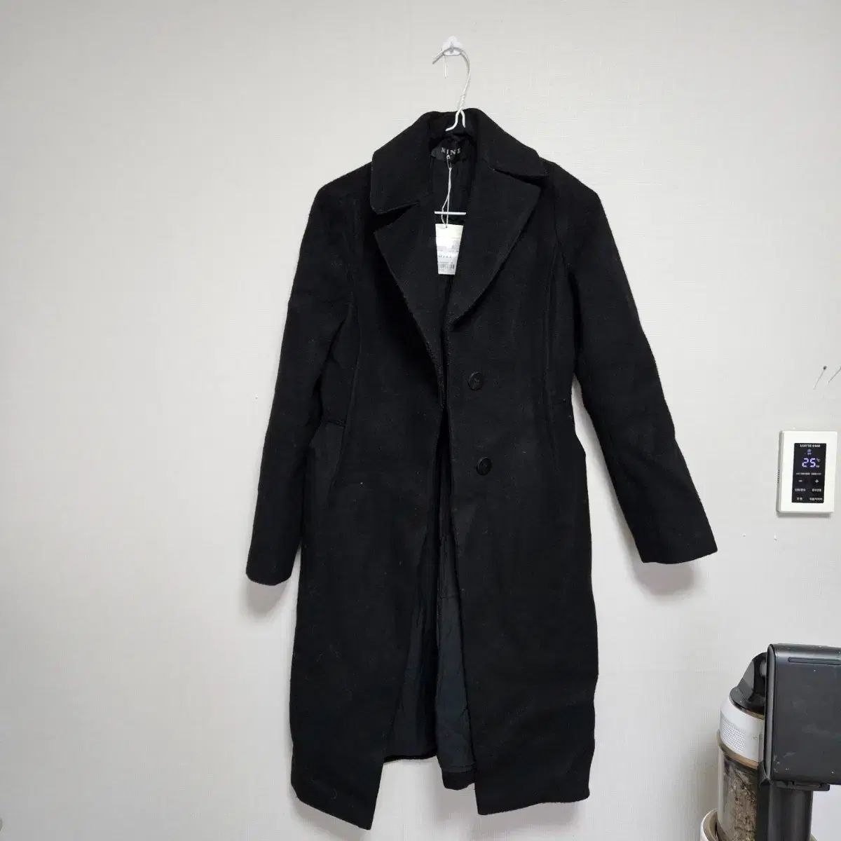 アトリエナイン ブラック ウール ロングコート - メルカリ