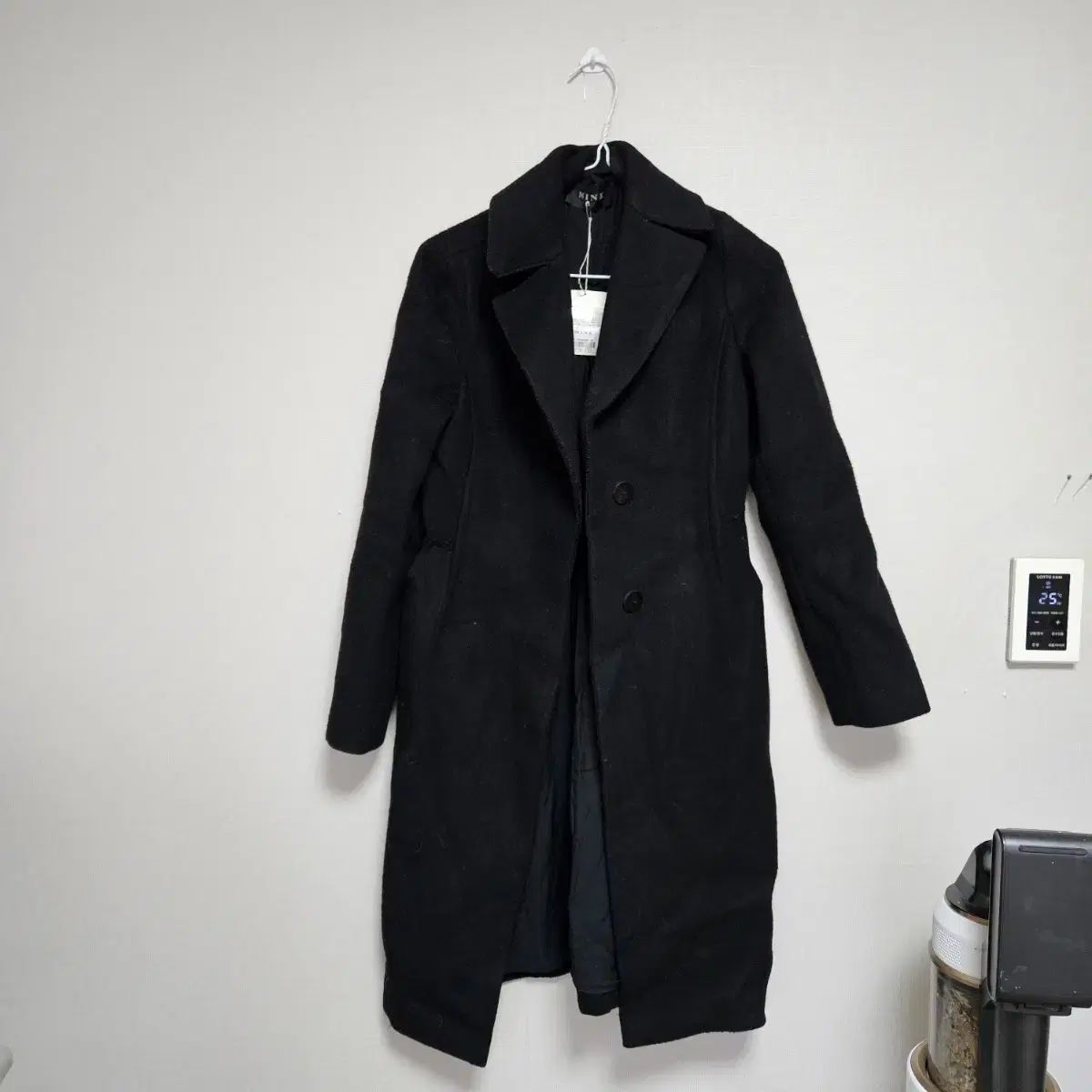 アトリエナイン ブラック ウール ロングコート - メルカリ