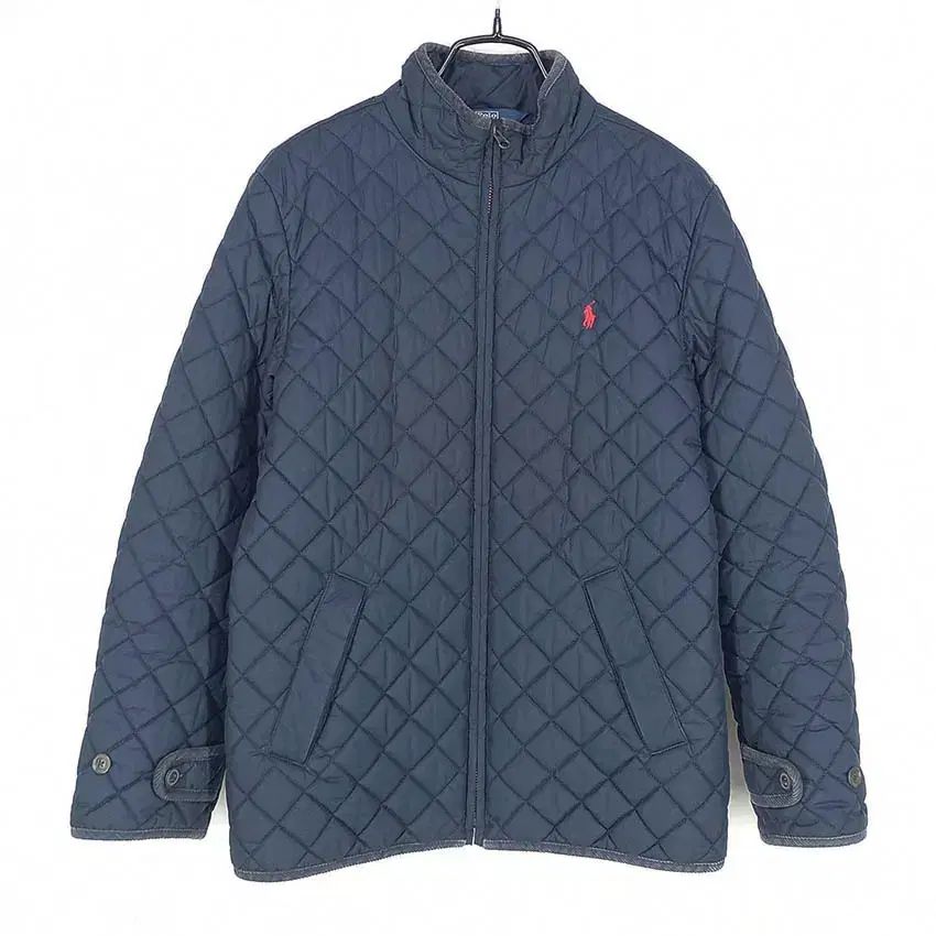 POLO RALPH LAUREN（ポロラルフローレン）ジュニア キルティング ジップアップ ジャケット ネイビー M（10-12） (HU41735)