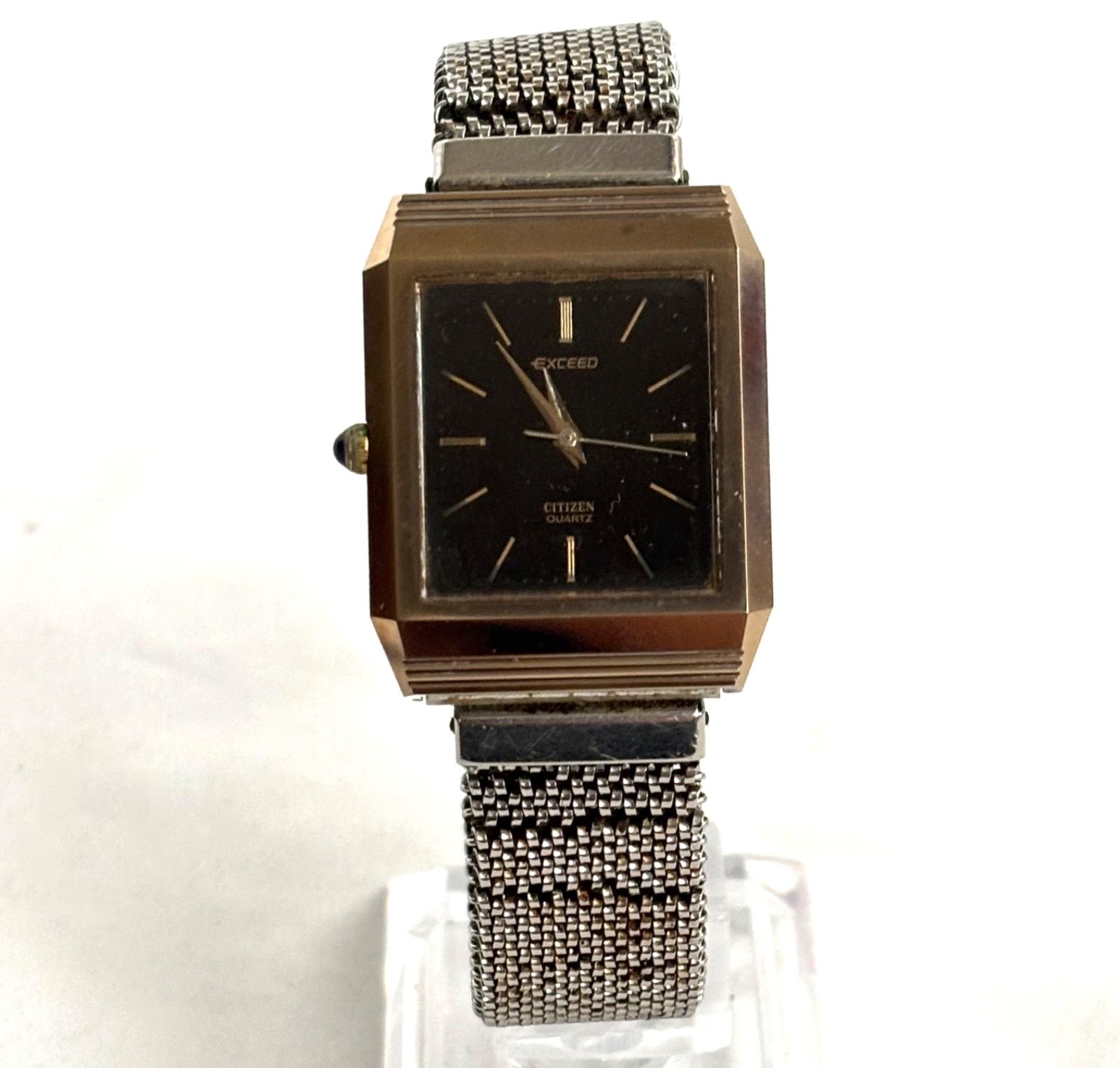 レア 左利き CITIZEN シチズン エクシード 4-795725K QZ ブラック文字 