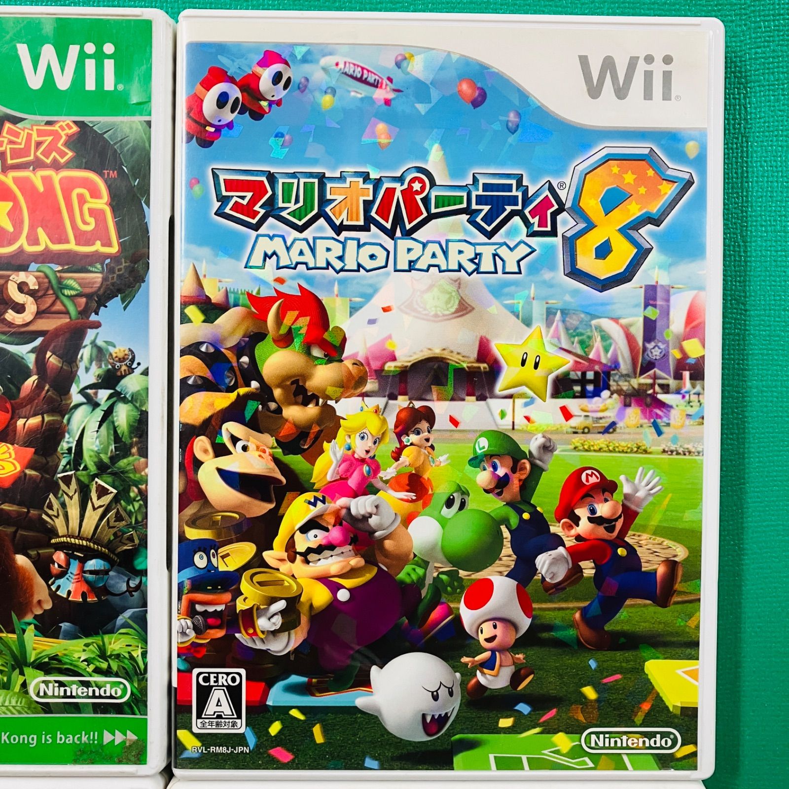 4点セット】Wii ドンキーコングリターンズ マリオパーティ8 マリオ