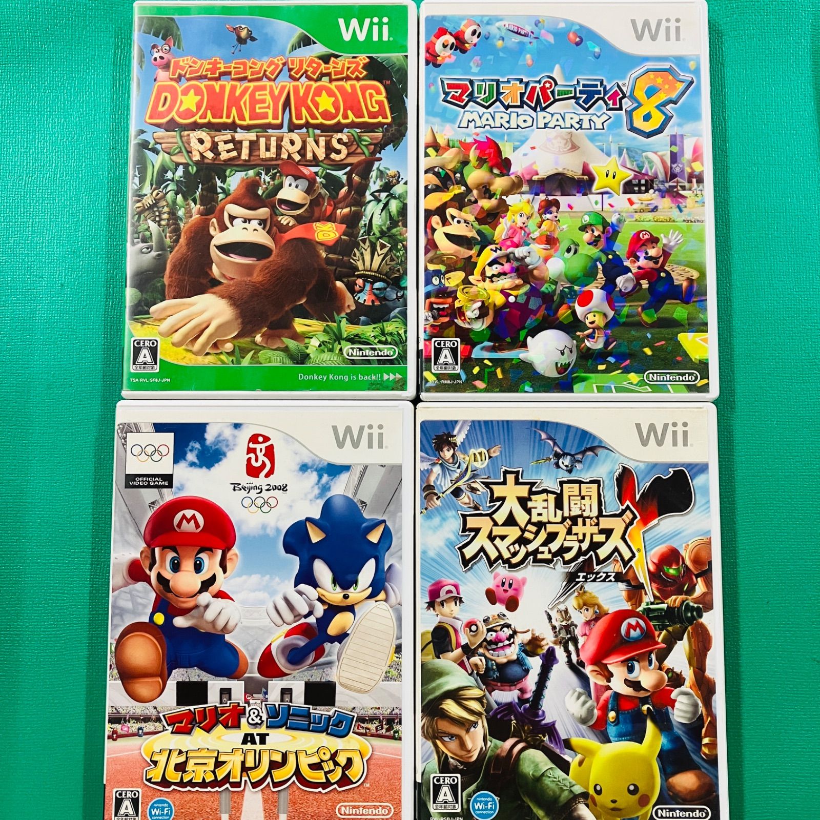 4点セット】Wii ドンキーコングリターンズ マリオパーティ8 マリオ