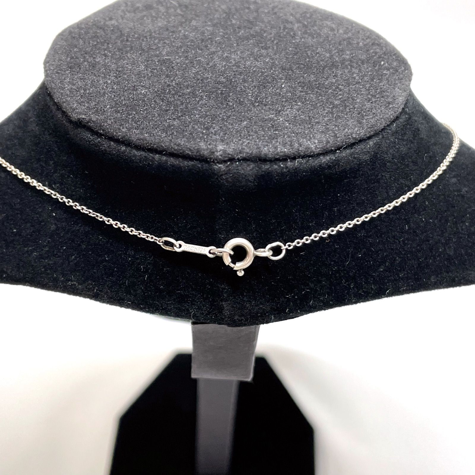 Bランク】 Tiffany ティファニー ラビングハート ネックレス シルバー 