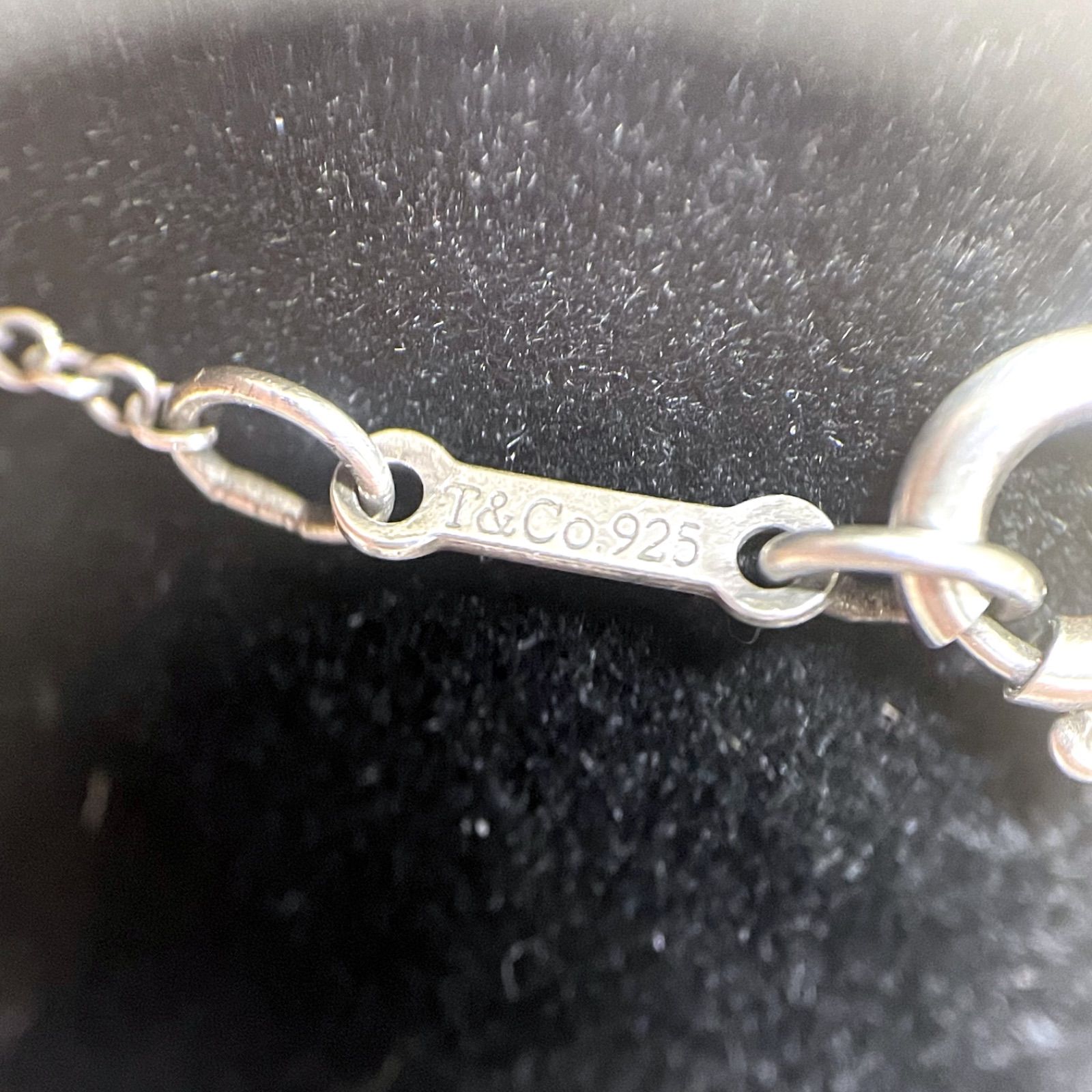 Bランク】 Tiffany ティファニー ラビングハート ネックレス シルバー 