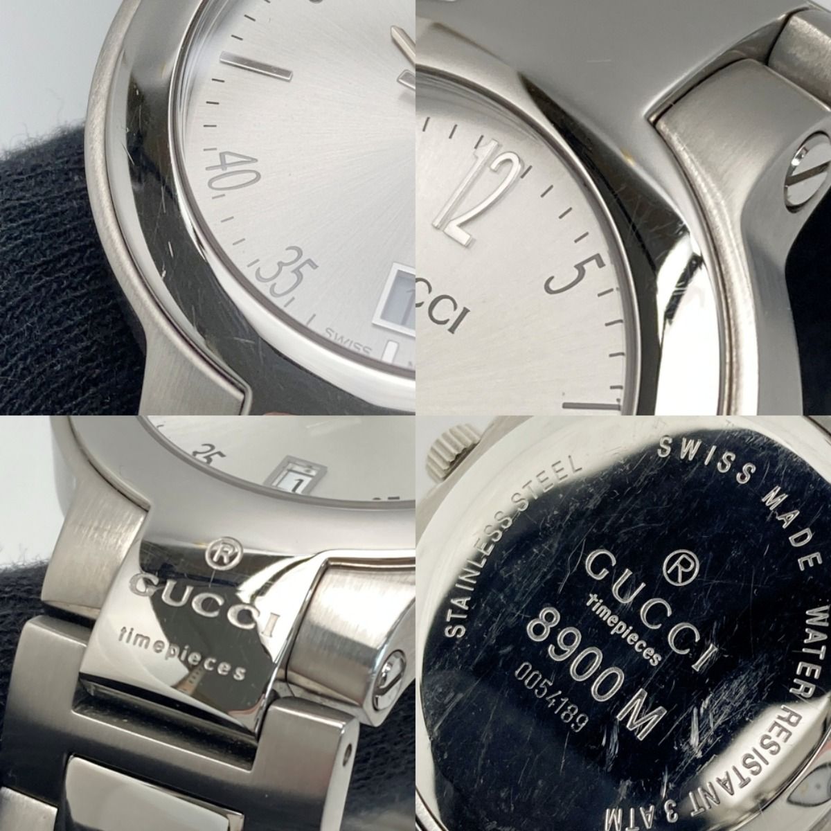 GUCCI グッチ デイト ステンレススチール 8900M シルバー クォーツ