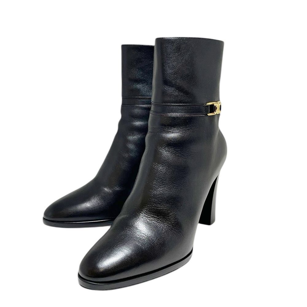 新品・未使用品】CELINE セリーヌ トリオンフショートブーツ レザー