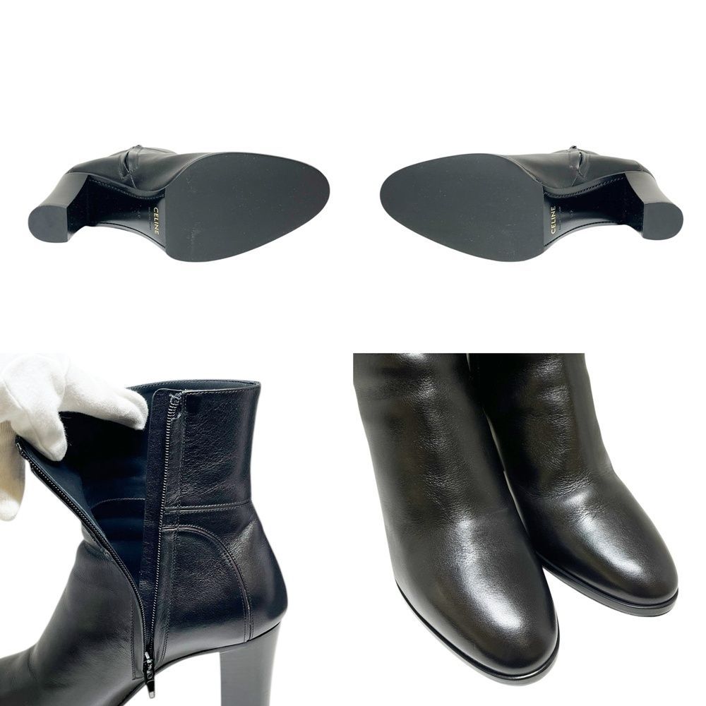 新品・未使用品】CELINE セリーヌ トリオンフショートブーツ レザー