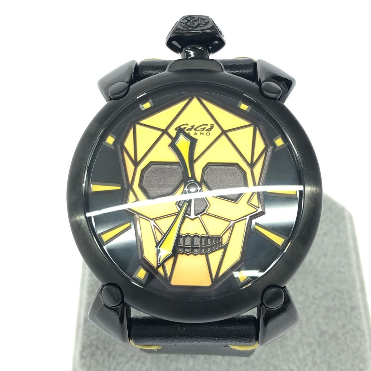 【本日限定】　GaGa Milano × EVANGELION 手巻き時計 GAGA MILANO ガガミラノ 手巻き時計/マヌアーレ バイオニックスカル 手