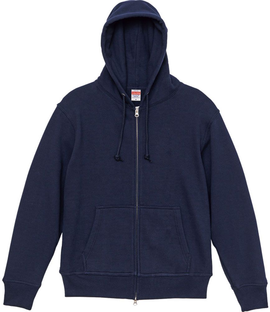 ユナイテッドアスレ UnitedAthle 12.7ozHWSフルzipパーカウラパイル