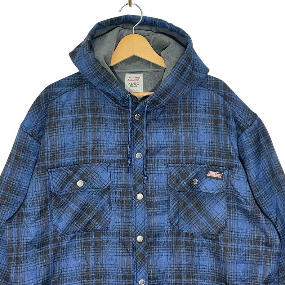 Dickies/ディッキーズ チェック柄 フリースフード フランネルシャツ