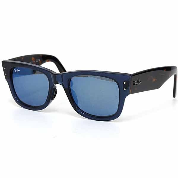 レイバン Ray-Ban サングラス MEGA WAYFARER RB0840S-F 6638/O4  52□21 145 3N ブラウン系 ブルー系 【中古】Sランク レイバン Ray-Ban サングラス MEGA WAYFARER RB0840S-F 6638/O4 52□21