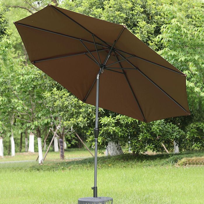 2025新登場 ガーデンパラソル パラソル 日よけ 大型 風に強い 約 直径300 cm UVカット 撥水 角度調整 コーヒー色