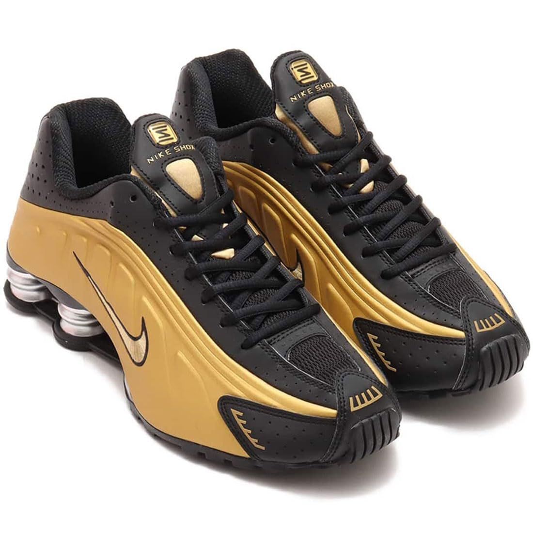 ナイキ ショックス R 4 W SHOX ブラック メタリックシルバー メタリックゴールド AR 3565 005 24 0 cm