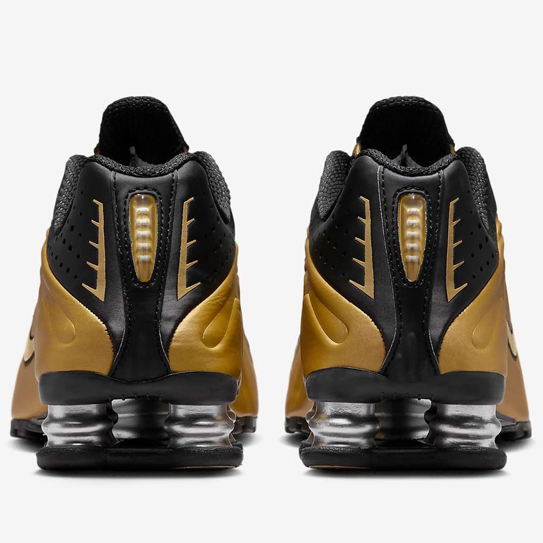  ナイキ ショックス R 4 W SHOX ブラック メタリックシルバー メタリックゴールド AR 3565-005 24.0 cm トレイルランニングシューズ アウトドアシューズ