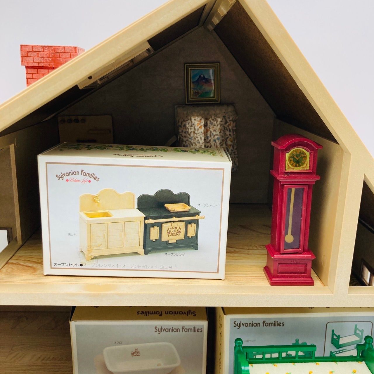 中古 シルバニアファミリー デラックスハウス 家具 小物 セット まとめ