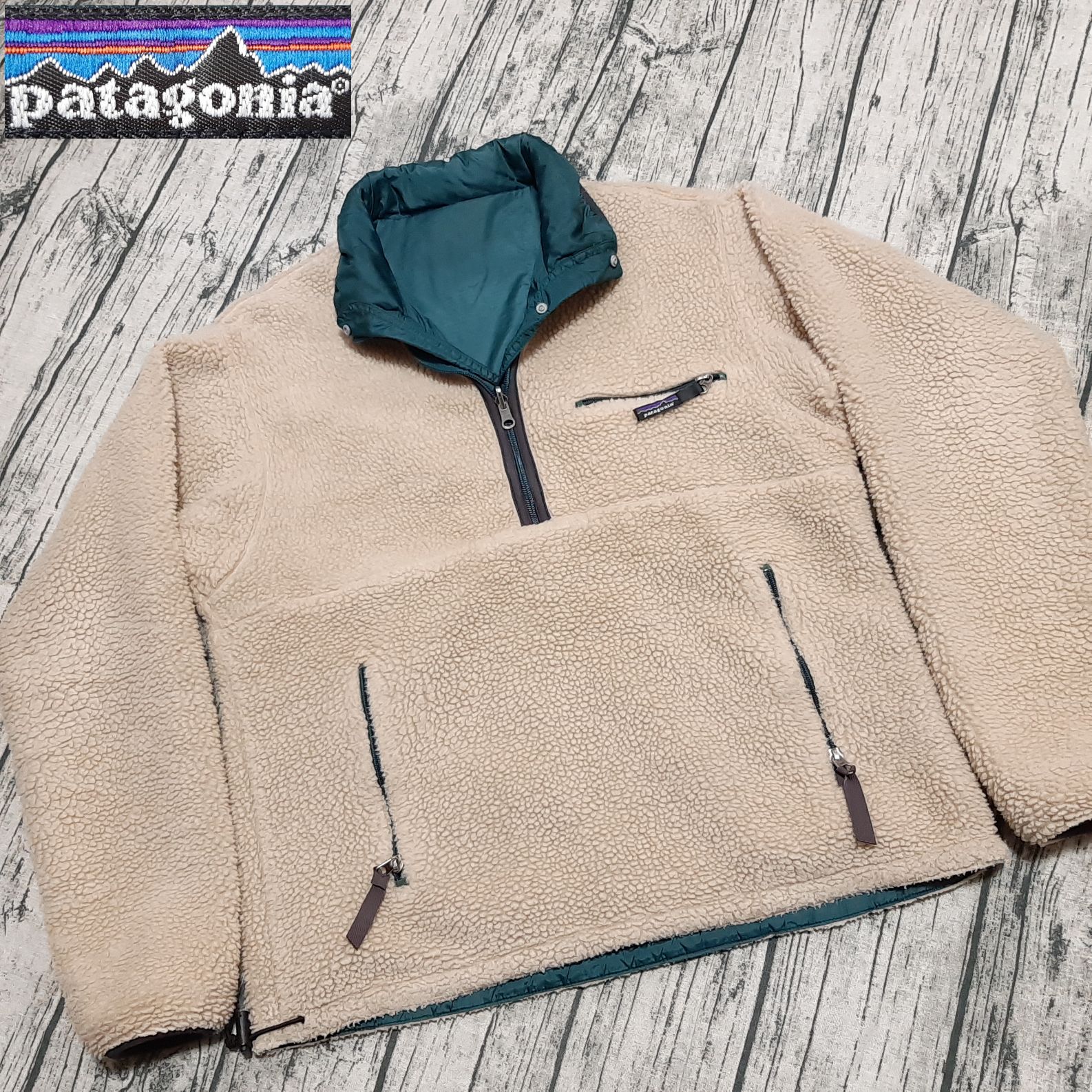 size S】94年 USA製 patagonia Glissade Reversible Hunter Green