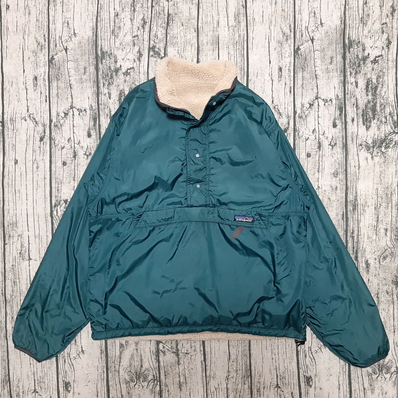 size S】94年 USA製 patagonia Glissade Reversible Hunter Green