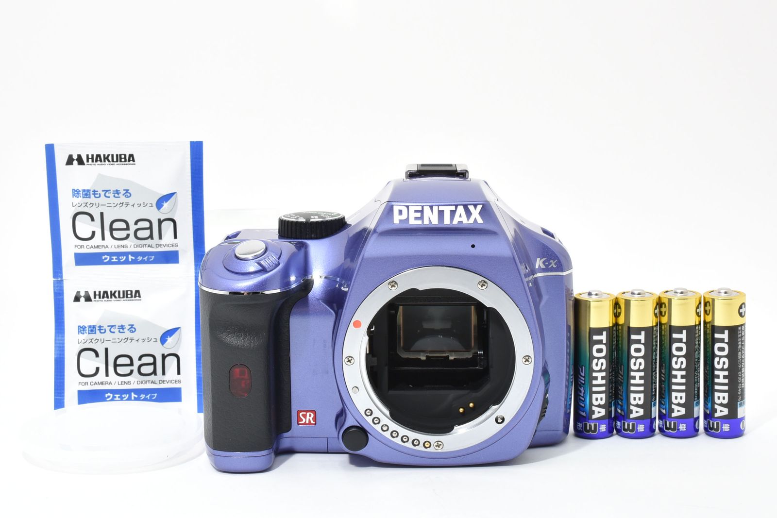 □ ほぼ新品 □ ペンタックス PENTAX K-X パープル レンズセット ≪S数