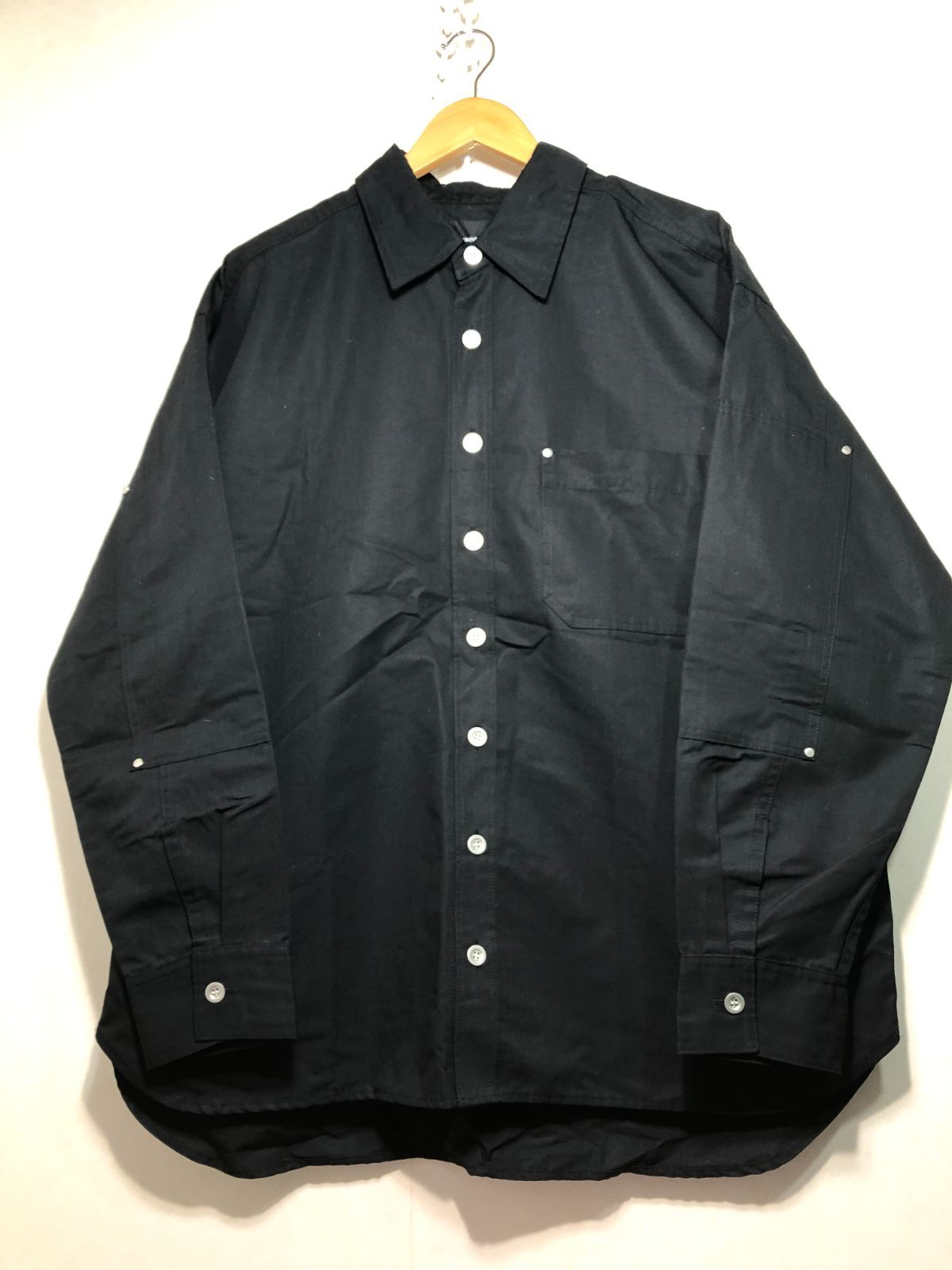 【人気SALE，新品】 042130 INDEPICT 長袖 シャツ L ブラック インディピクト 長袖シャツ