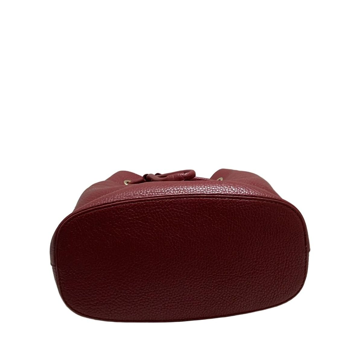 FURLA(フルラ) ハンドバッグ - ボルドー 巾着型 レザー - メルカリ