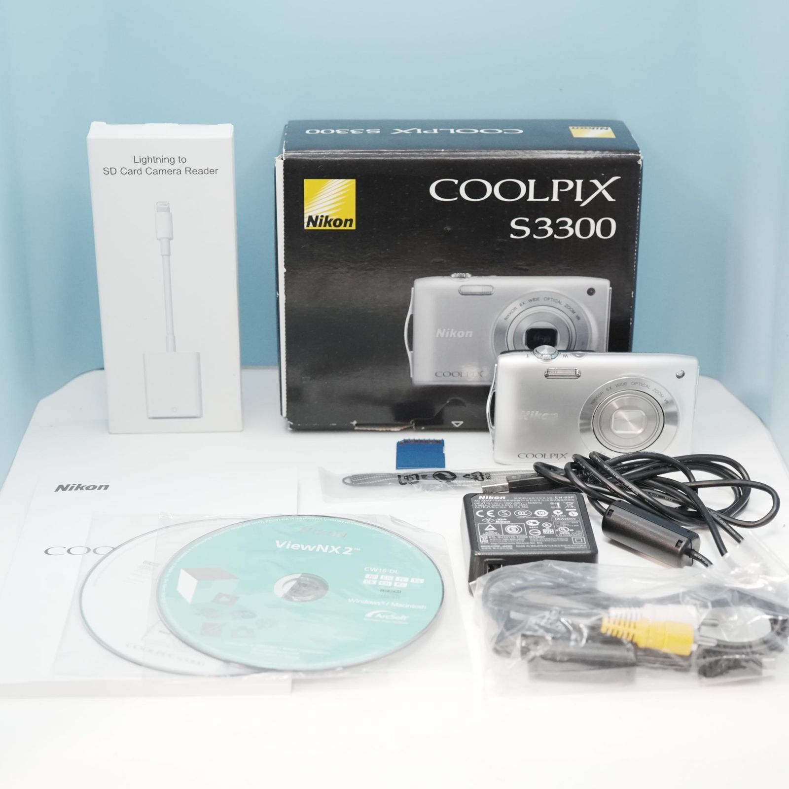 Nikon COOLPIX S3300 デジカメ スマホ転送OK フルセット 極美品 a5476