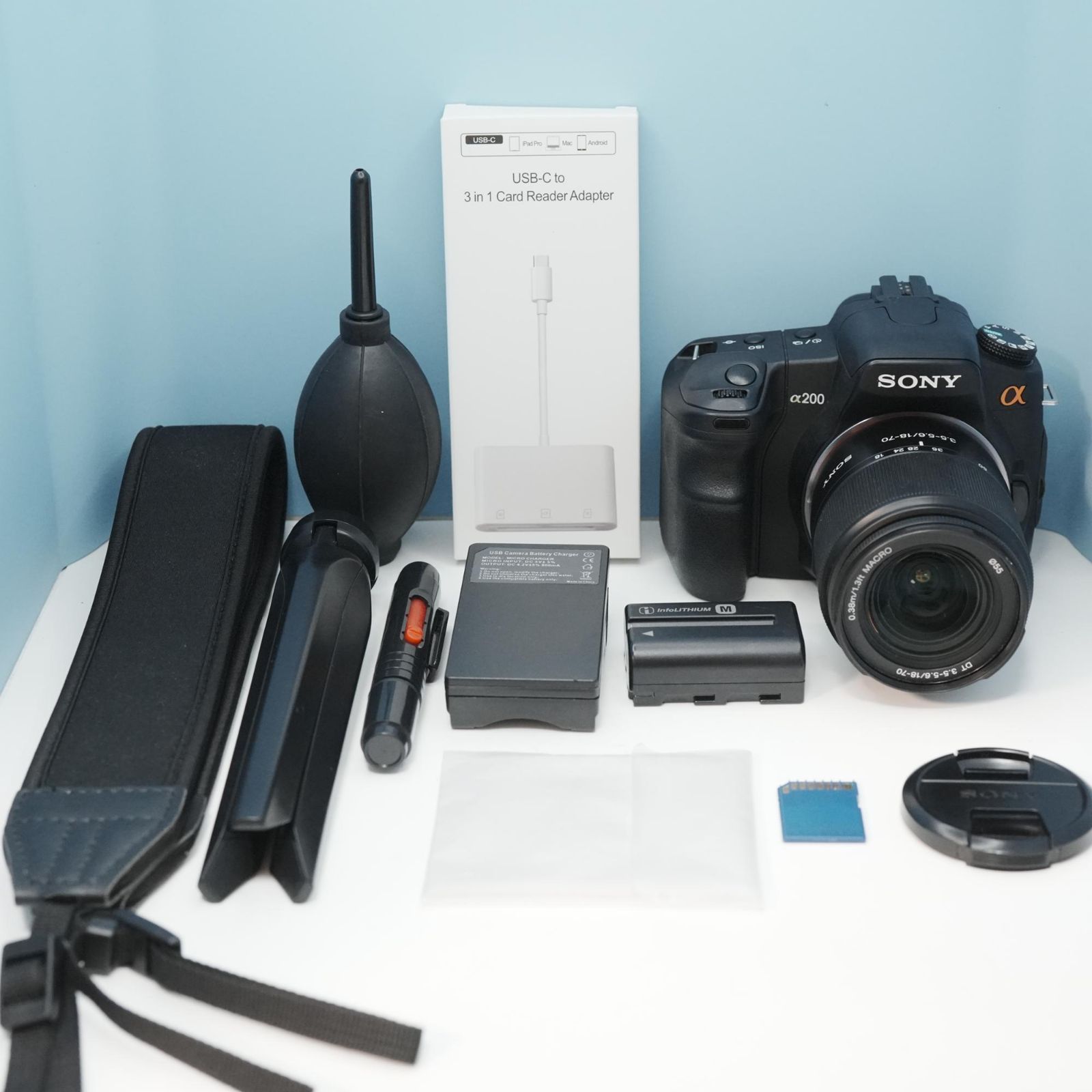 SONY α200 一眼レフ スマホ転送OK フルセット 極美品 a5490 - メルカリ