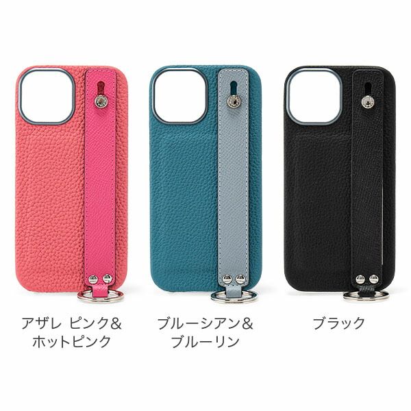 ボナベンチュラ iPhone 15 ハンドル付きバックカバーケース Back Cover Case with handle レザー ノビレレザー 本革 撥水ケース スマホケース用 1 BNV 92