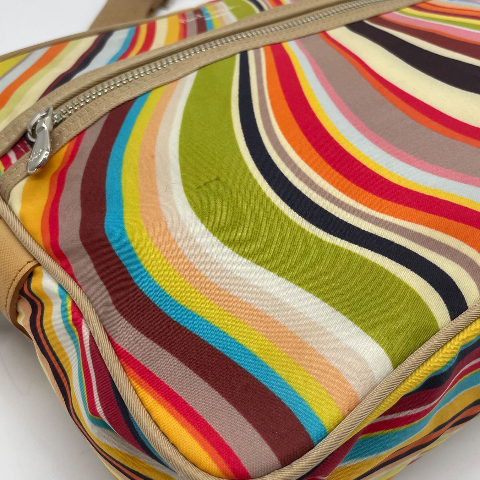 BN7014○Paul Smith ポールスミス マルチストライプ ショルダーバッグ 