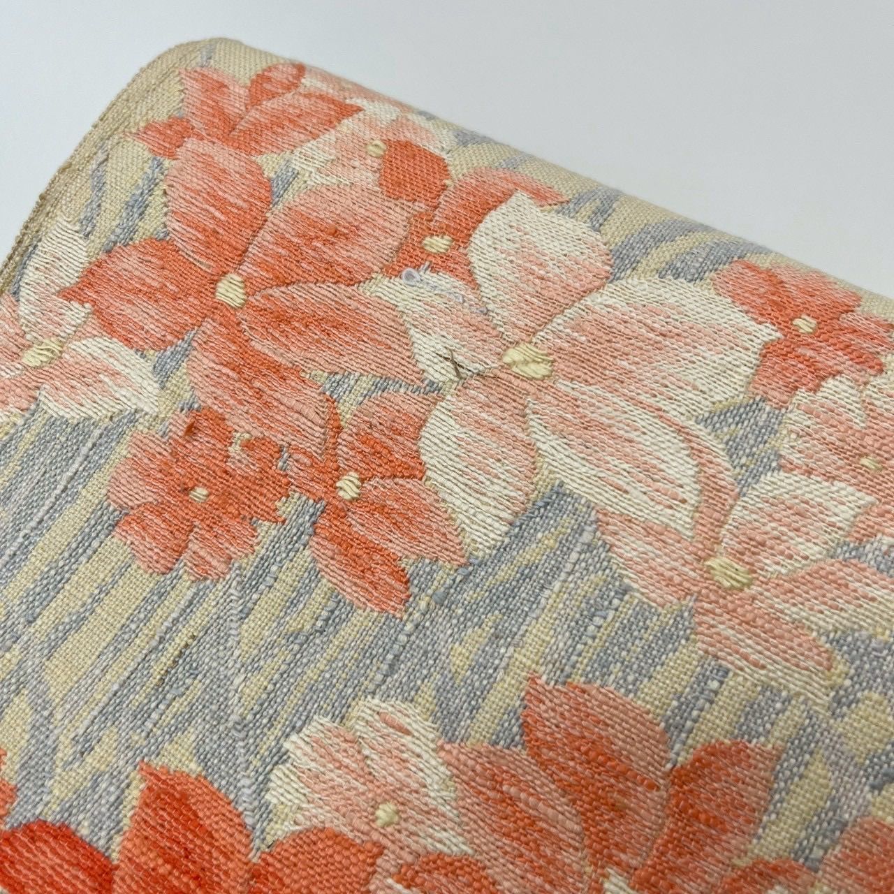 名古屋帯 真綿紬 花柄の織り出し 八寸 正絹 着物 MA-1774 - メルカリ