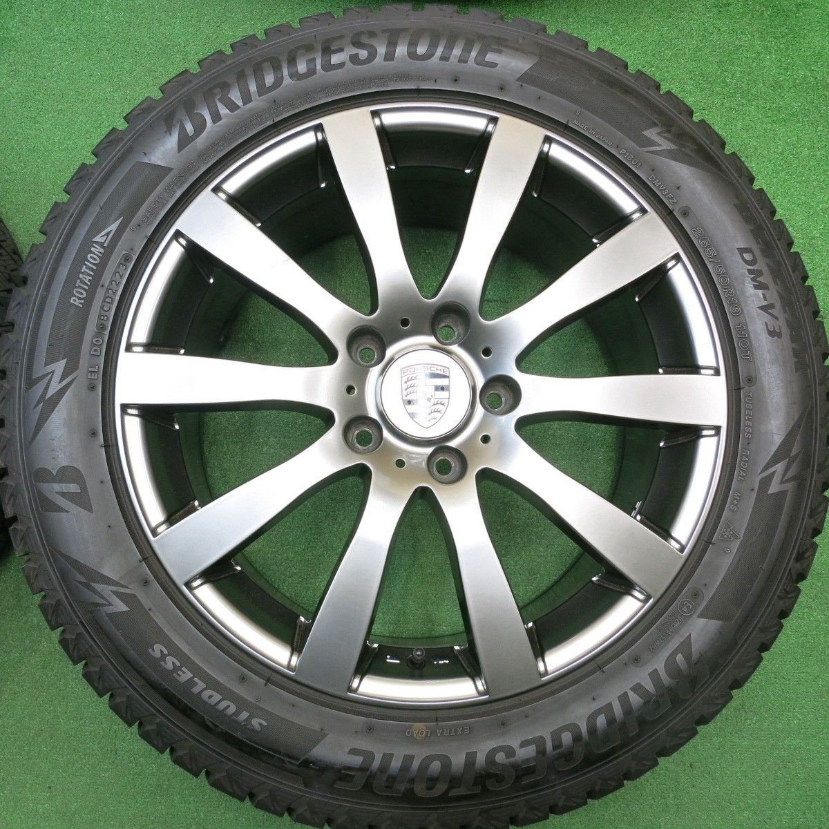  バリ溝 23年 9 5分 ポルシェ 等 265 50 R 19 スタッドレス ブリヂストン ブリザック DM V 3 19インチ ユーロ PCD 130 5 H ス 19インチ タイヤ ホイールセット