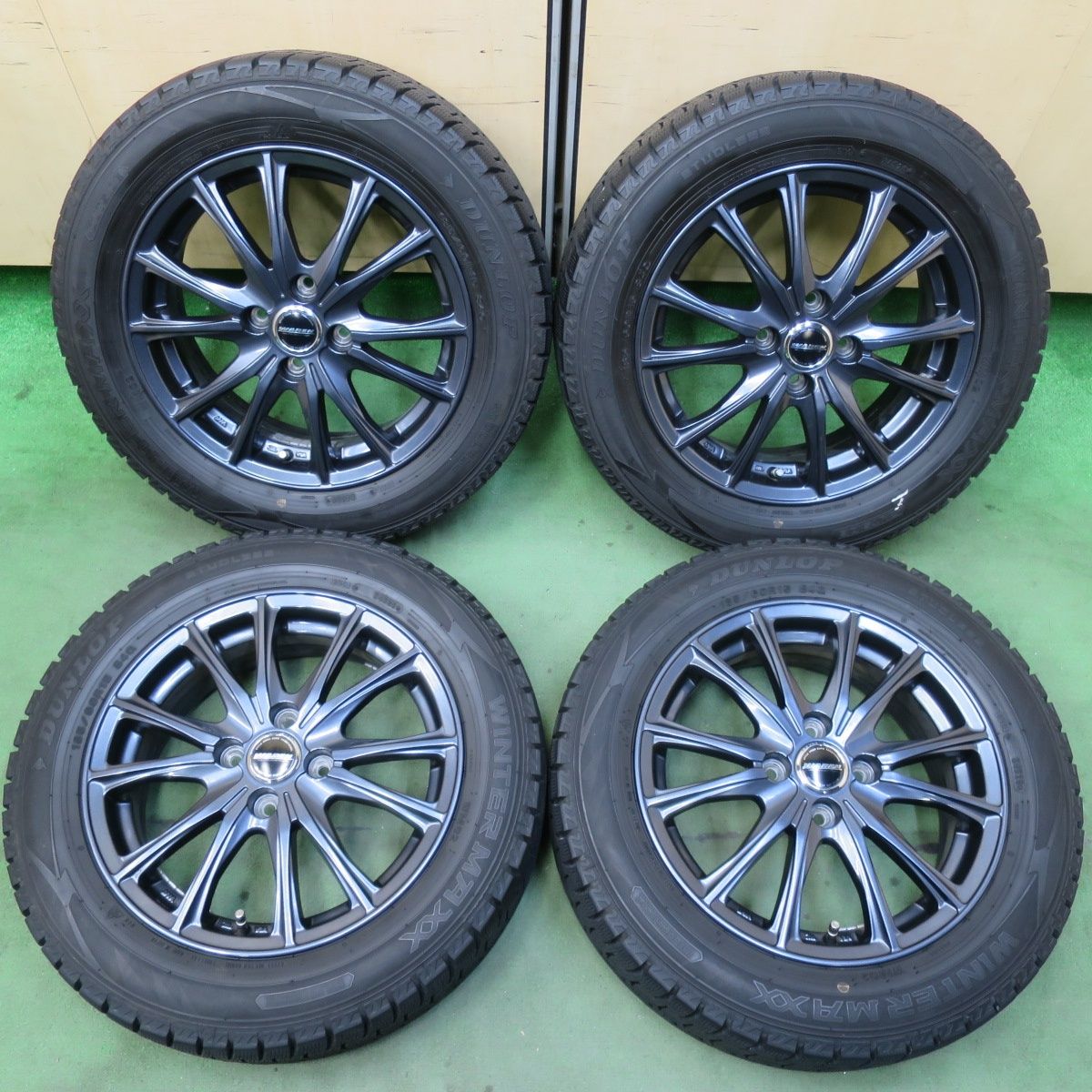バリ溝！キレイ！9分☆スタッドレス 185/60R15 ダンロップ ウインター