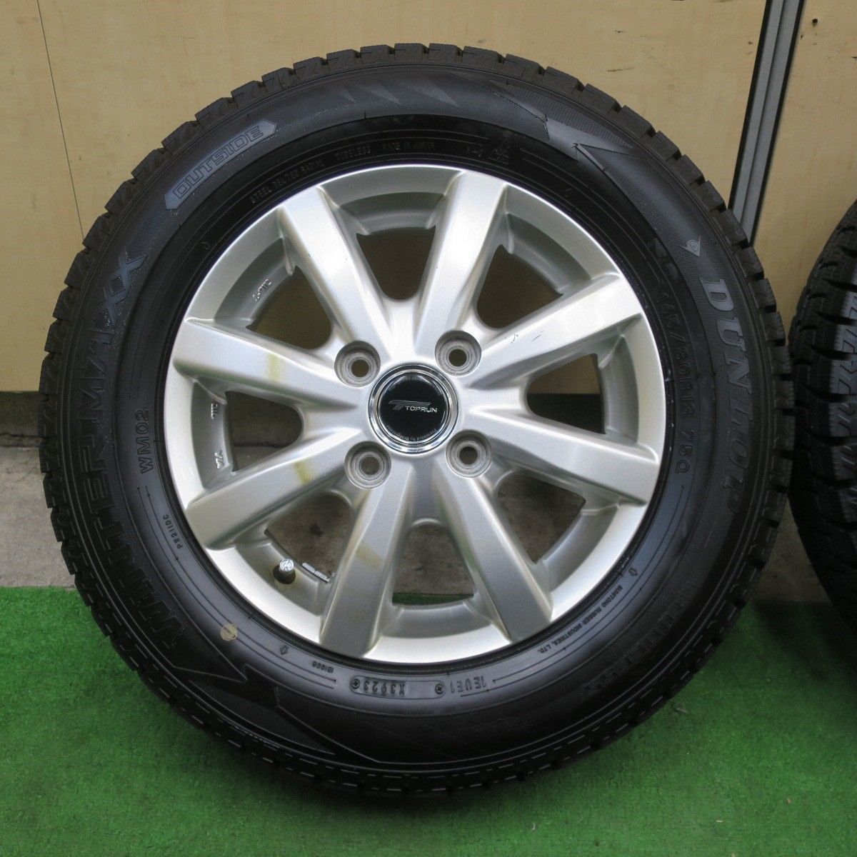 バリ溝 23年 9分 スタッドレス 145 80 R 13 ダンロップ ウインターマックス WM 02 TOPRUN トップラン 13インチ PCD 100 4 H ス