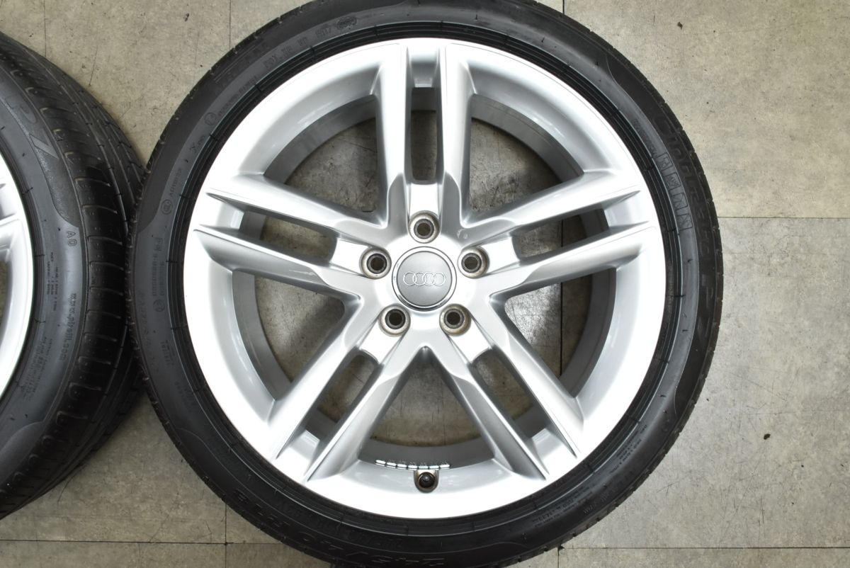  程度良好 アウディ 8 T型 A 5 S line 18 in J 29 PCD 112 ピレリ チントゥラートP 7 245 40 R 品番 AUDI承認タイヤ 18インチ タイヤ ホイールセット