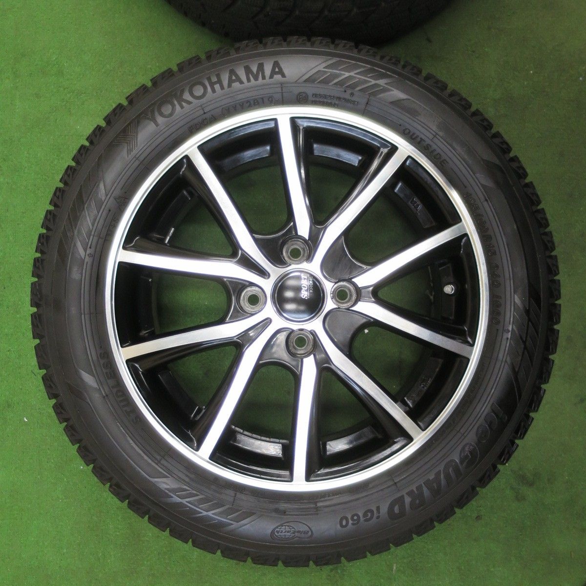 剣心!! バリ溝★スタッドレス ＆ホイールセット★185/60R15★ バリ溝！キレイ！9.5分☆スタッドレス 185/60R15 ヨコハマ アイス