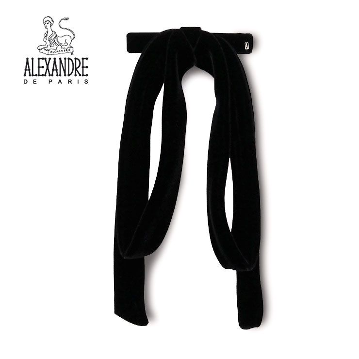 DE PARIS アレクサンドル ドゥ パリ ベロアリボンバレッタ TA 8-26 T-A 24 NOIR
