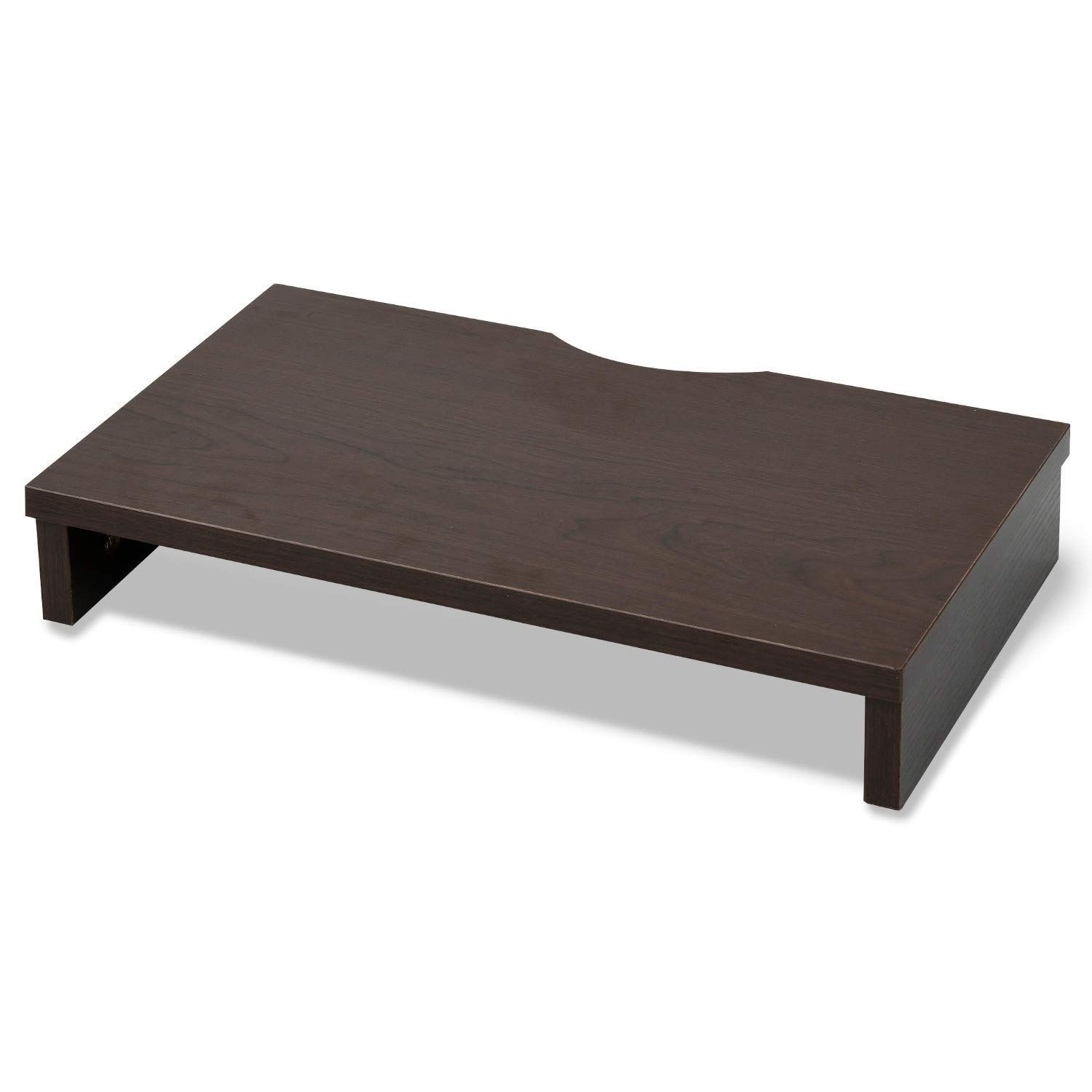 (机上台) モニター台 木製 傷・汚れ・水分・熱に強い コンパクト パソコン台 幅45×奥行25×高さ8cm 山善(YAMAZEN) 組立かんたん ココアブラウン MDTS-4525(CCB) テレワーク