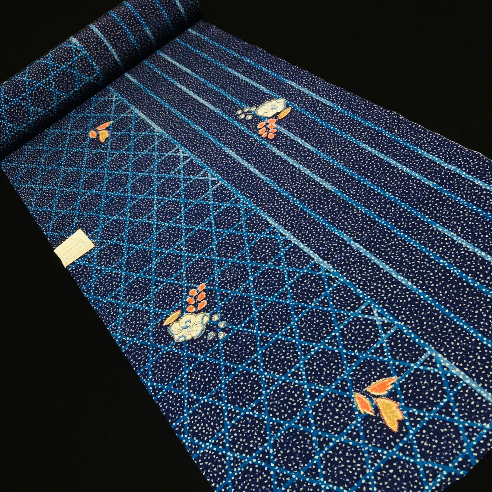 着物と帯オレンジ y 123◾️割と なポリエステル化繊着尺反物5点◾️