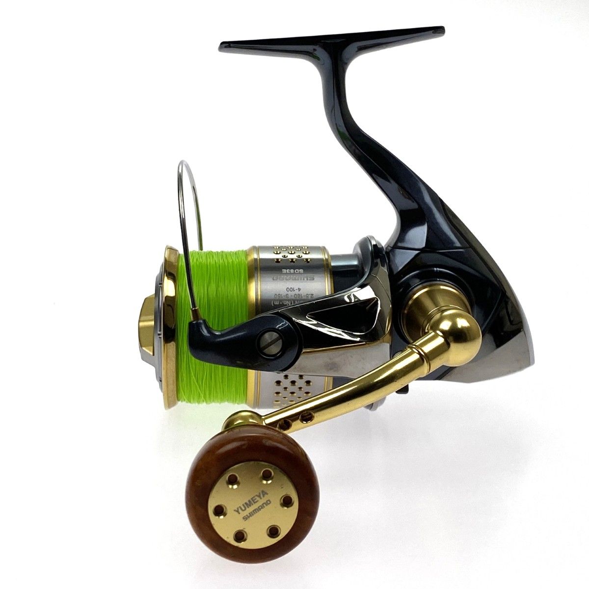 SHIMANO シマノ 10 ステラ C 3000 HG 02434 木製ハンドルノブ リールスタンド付き